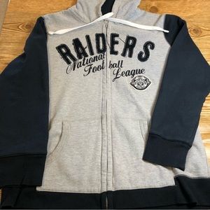 Large Ladies Oakland Raiders zip hoodie